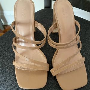 Wide Width Beige Heels